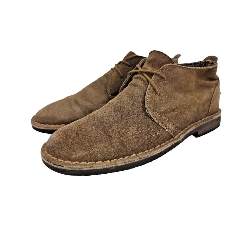 Gotcha Phoenix Men's Brown 90s Leather Chukka Boots Ankle Casual Shoes Size 10.5